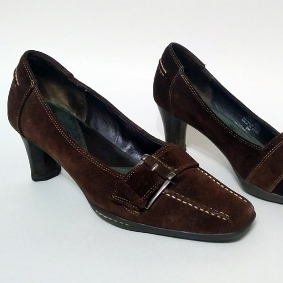 Aerosoles Road Snap Suede Shoes Brown 8M - Picture 6 of 6